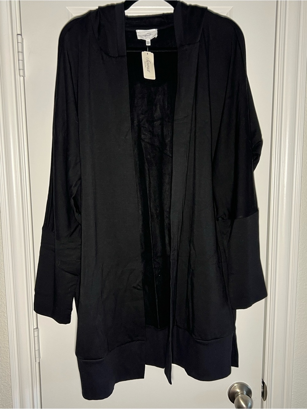 Soma Black Hooded Lounge Cardigan